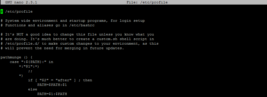 Linux PATH dizin ekleme işlemi terminal görünümü