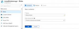 blob container Microsoft Azure
