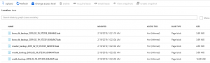 Azure MSSQL backup