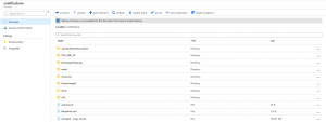 Azure file sync - Azure storage görüntüsü