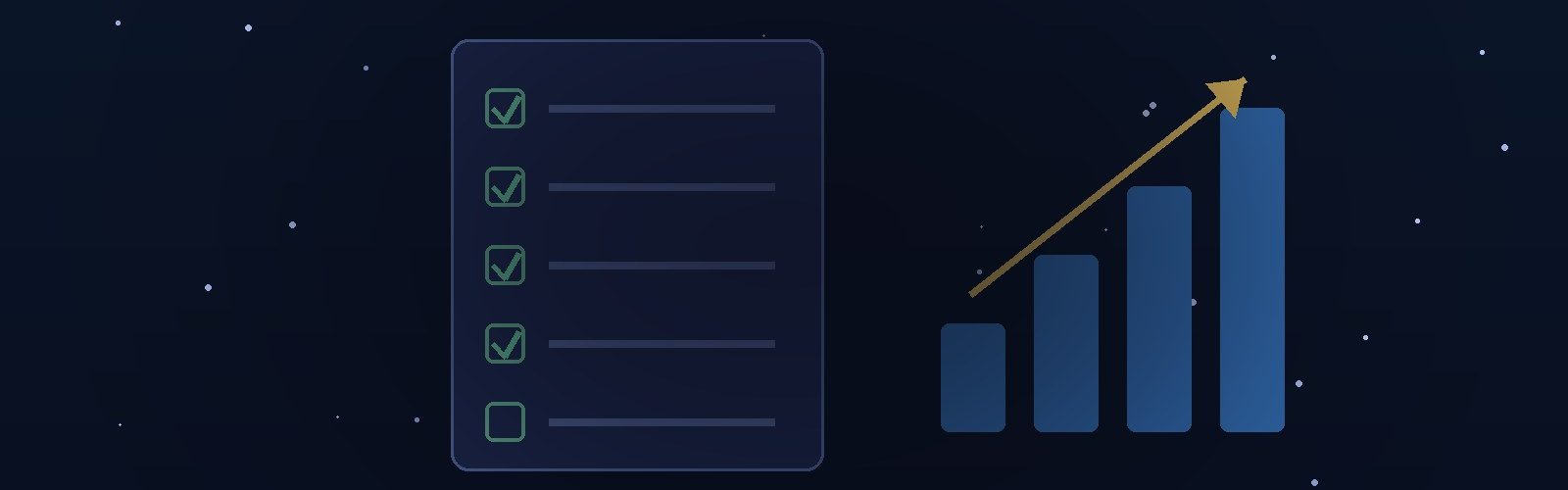 Onay listesi ve yükselen grafik temalı kapak görseli