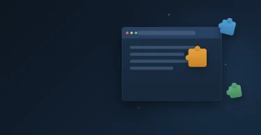 Chrome araç çubuğu ve eklenti simgelerini temsil eden soyut illüstrasyon