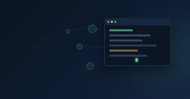 Terminal penceresi ve ağ düğümleriyle ipconfig komutunu simgeleyen illüstrasyon