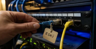 Office 365 Outlook Autodiscover sorununu çözen teknisyenin eski etiketli patch panel portundan kabloyu çıkarıp yeni porta taktığı an