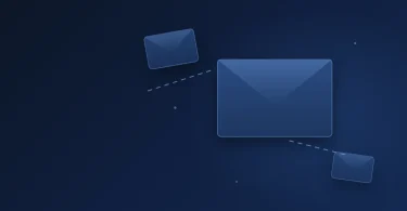 Mail zarfı ve sunucu bağlantısını simgeleyen illüstrasyon