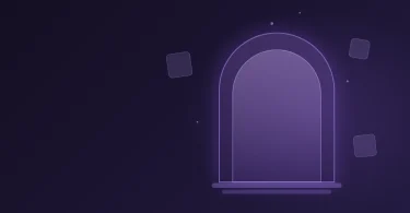 Farklı hizmetlere açılan kapıları simgeleyen portal illüstrasyonu