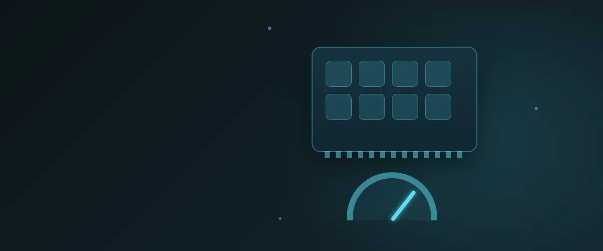 SSD disk ve bellek önbelleğini simgeleyen illüstrasyon