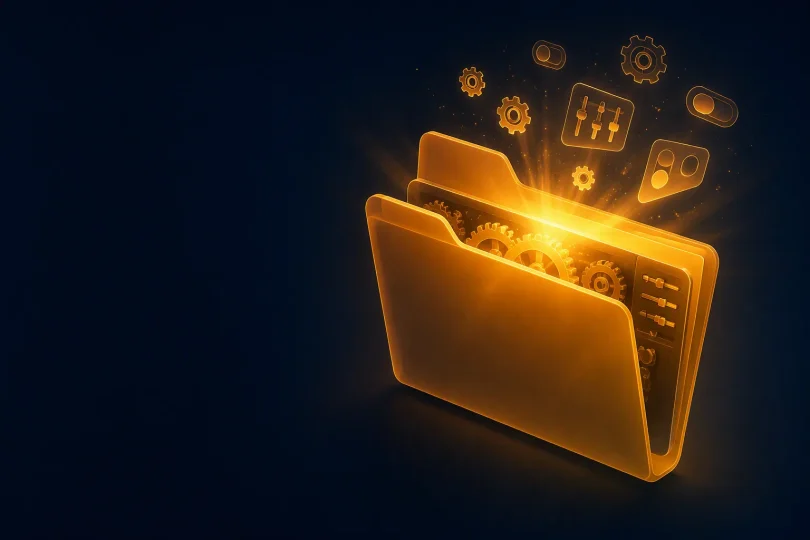Windows 11'de GodMode klasöründen altın ışıkla gizli ayar simgelerinin çıkması